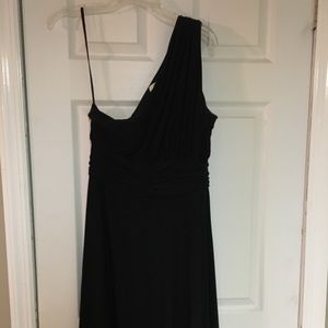 One Shoulder Black Dress